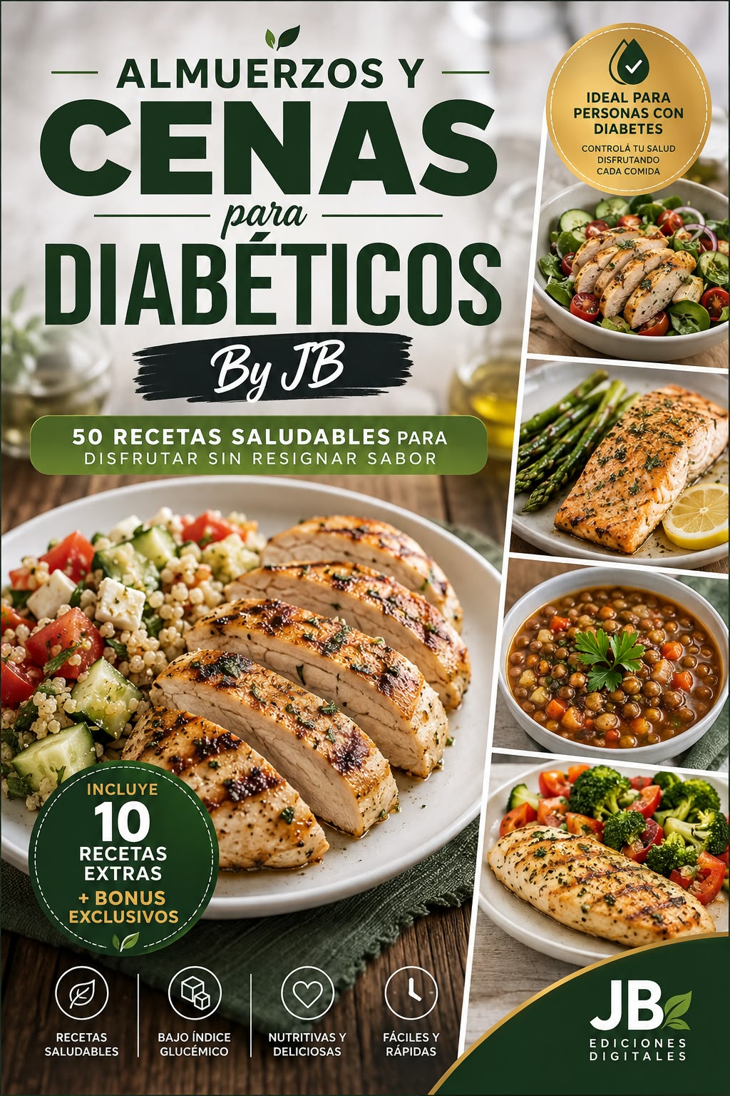 Almuerzos y Cenas para Diabéticos by JB